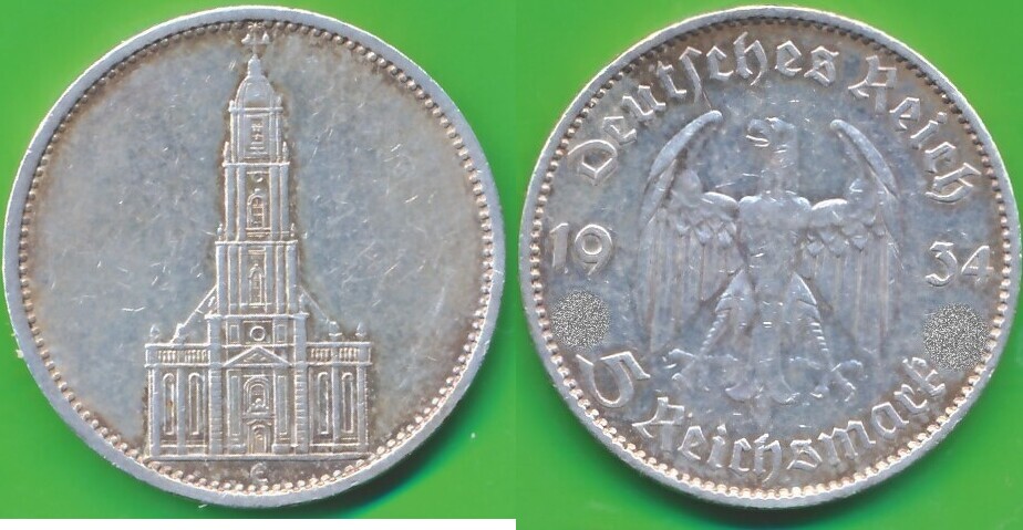 Deutschland Drittes Reich Mark Reichsmark E Garnisonkirche Ohne