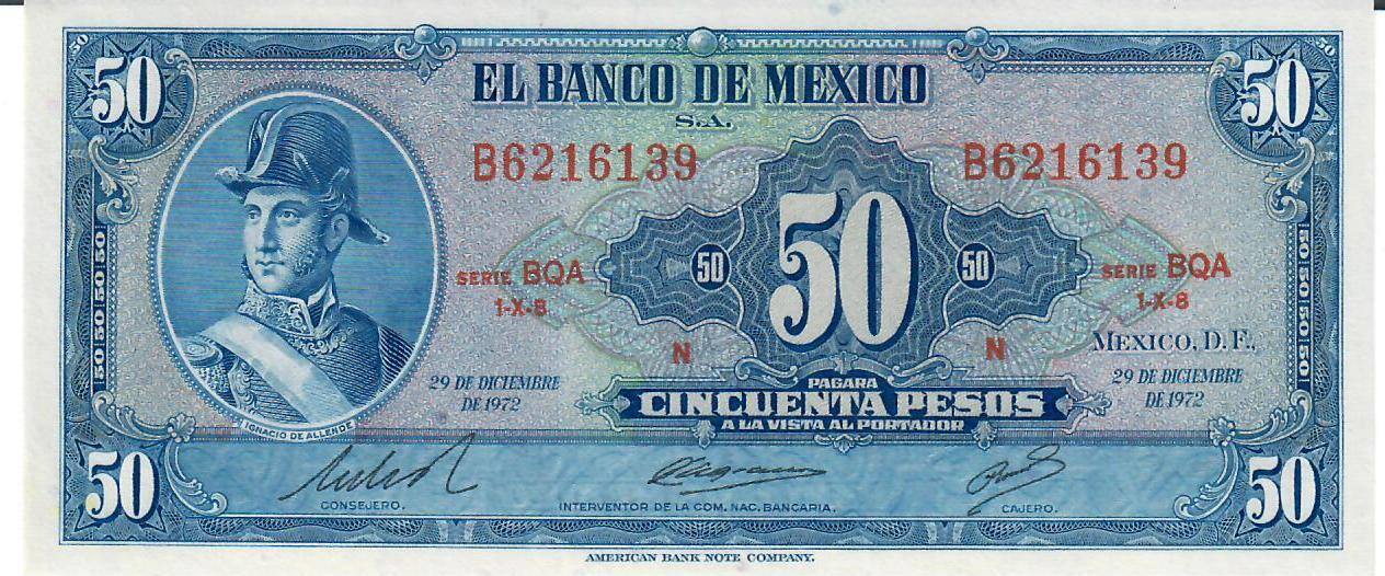 Mexiko Pesos Banknote Geldscheine Unc Ma Shops