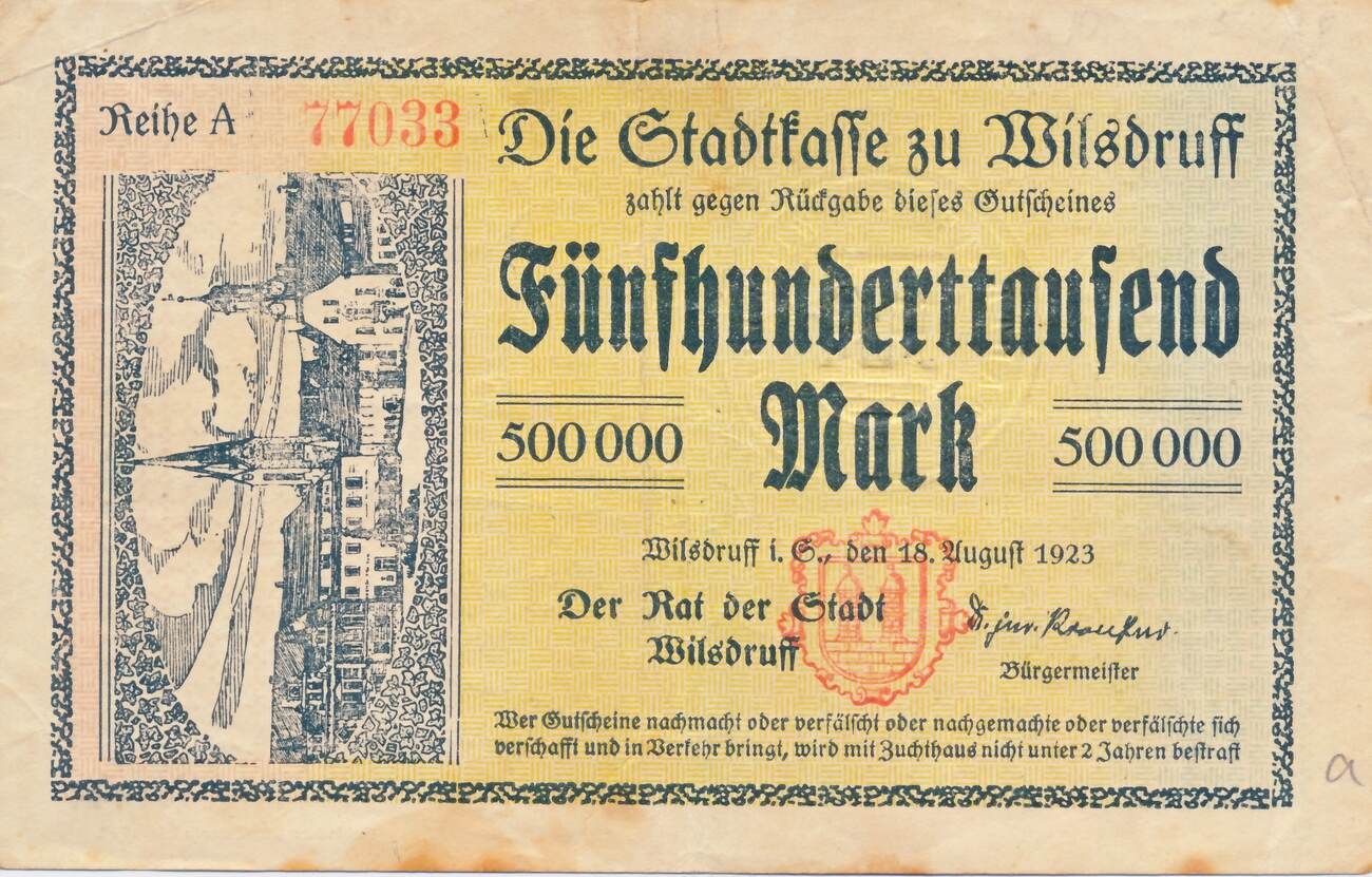 Deutschland Deutsches Reich Tausend Mark Notgeldschein Notgeld