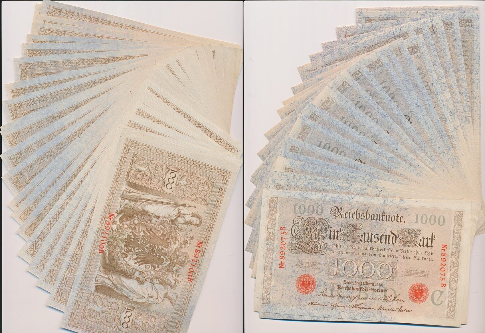 Deutschland Deutsches Reich Mark Reichsbanknote Folgende