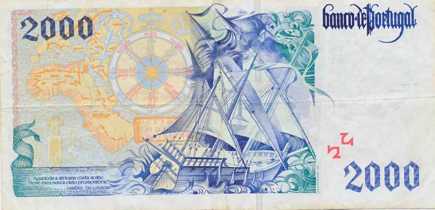 Portugal Escudos Geldschein Banknote Mils Escudos Iii Ma