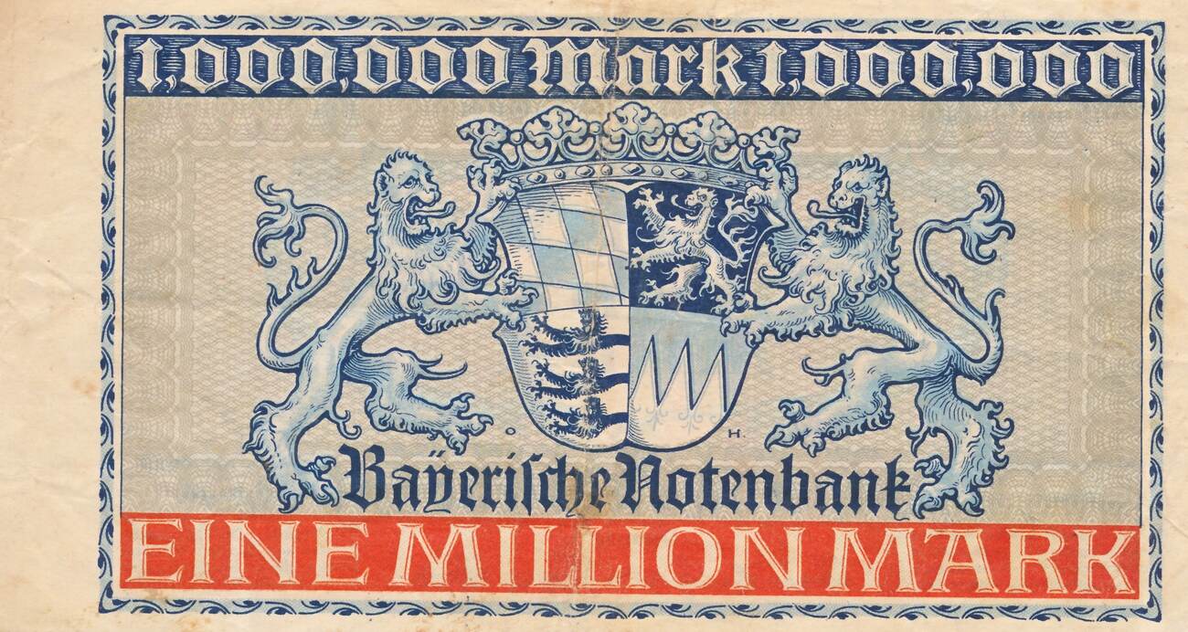 Deutschland Deutsches Reich 1 Million Mark 1 Schein 1923 Notgeld