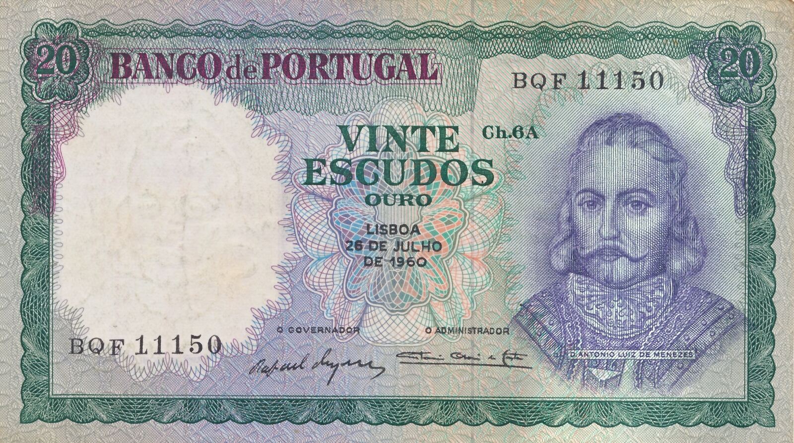 Portugal Escudos Geldschein Banknote Iii Ma Shops