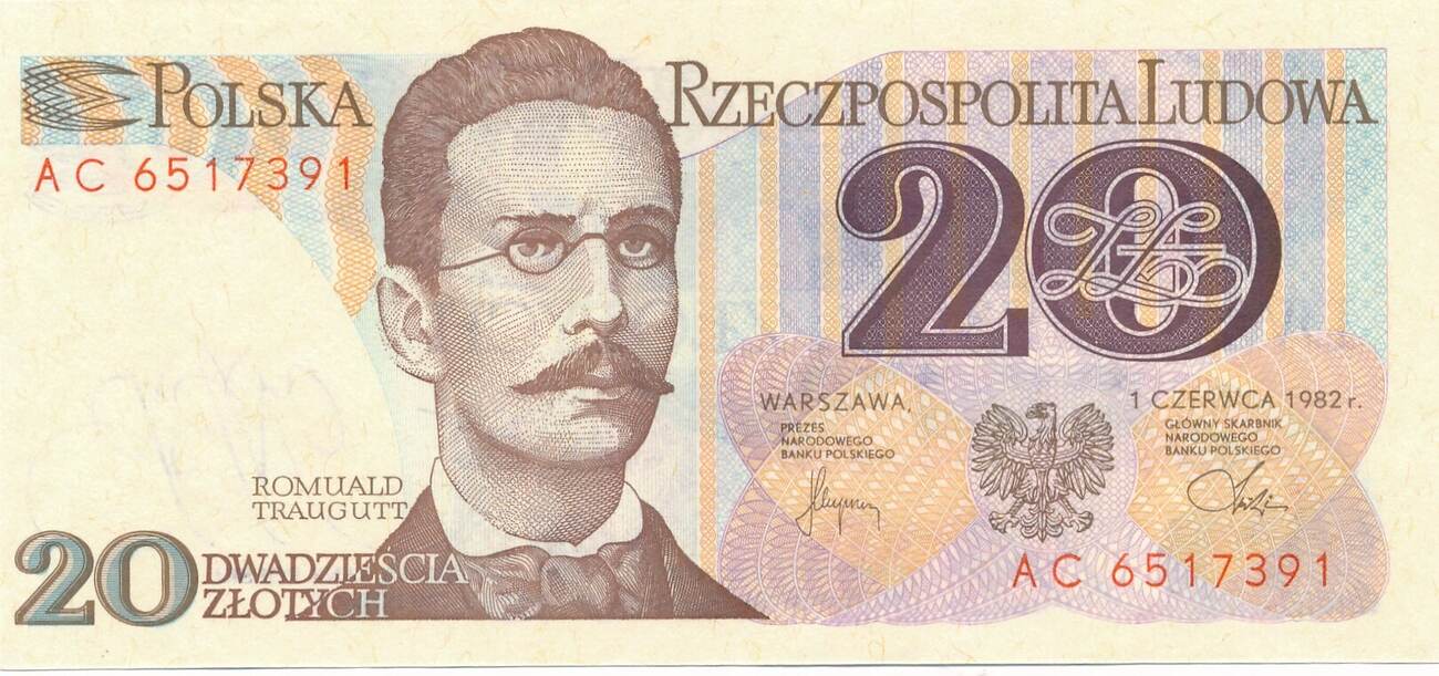 Polen 20 Zloty Zlotych 1982 Unc MA Shops