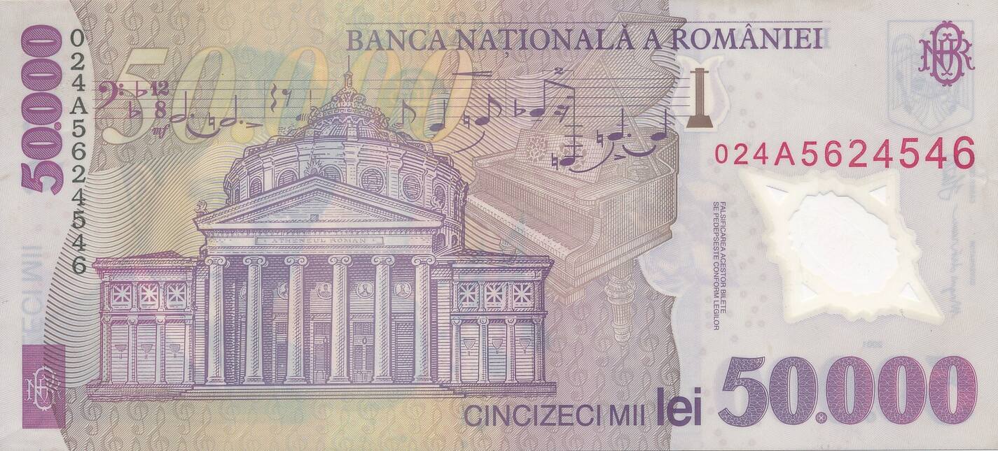 Rum Nien Lei Romaniei Cincizeci Mii Lei Unc Ma Shops