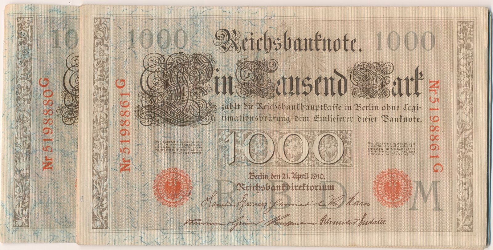 Deutsches Reich Deutschland Mark Reichsbanknote St Ck