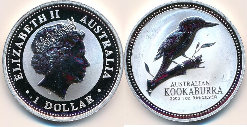 Australien Dollar Elisabeth Ii Kookaburra Er Feinsilber