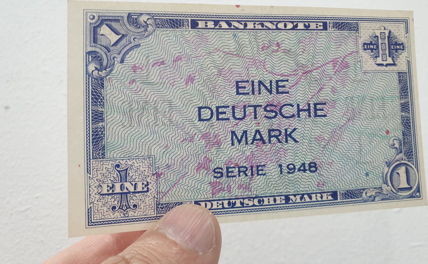 Deutschland BRD Bank Deutscher Länder 1 Deutsche Mark DM 1948 ohne Kenn