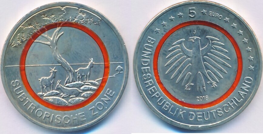 Deutschland Brd Euro J Subtropische Zone Polymer Ring Vz Ma Shops