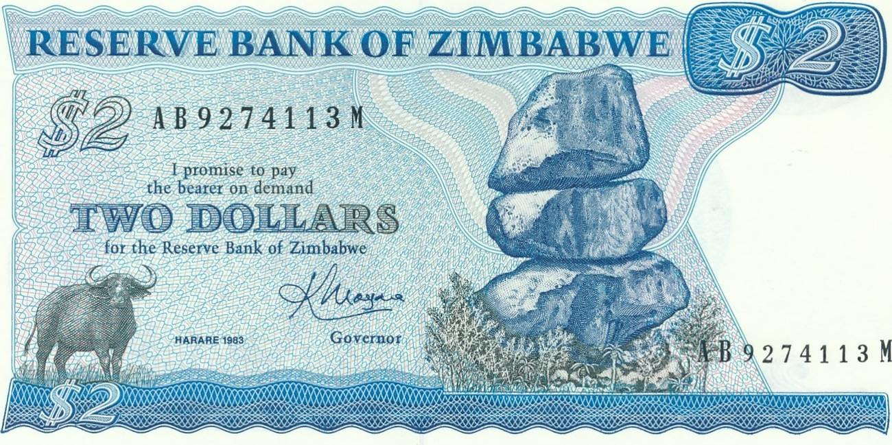 Simbabwe Dollars Banknote Ausgabedaten Seit Bankfrisch Ma Shops