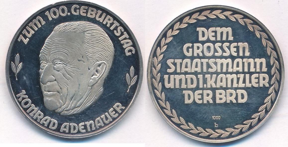 Brd Moderne Medaille Konrad Adenauer Ma Shops