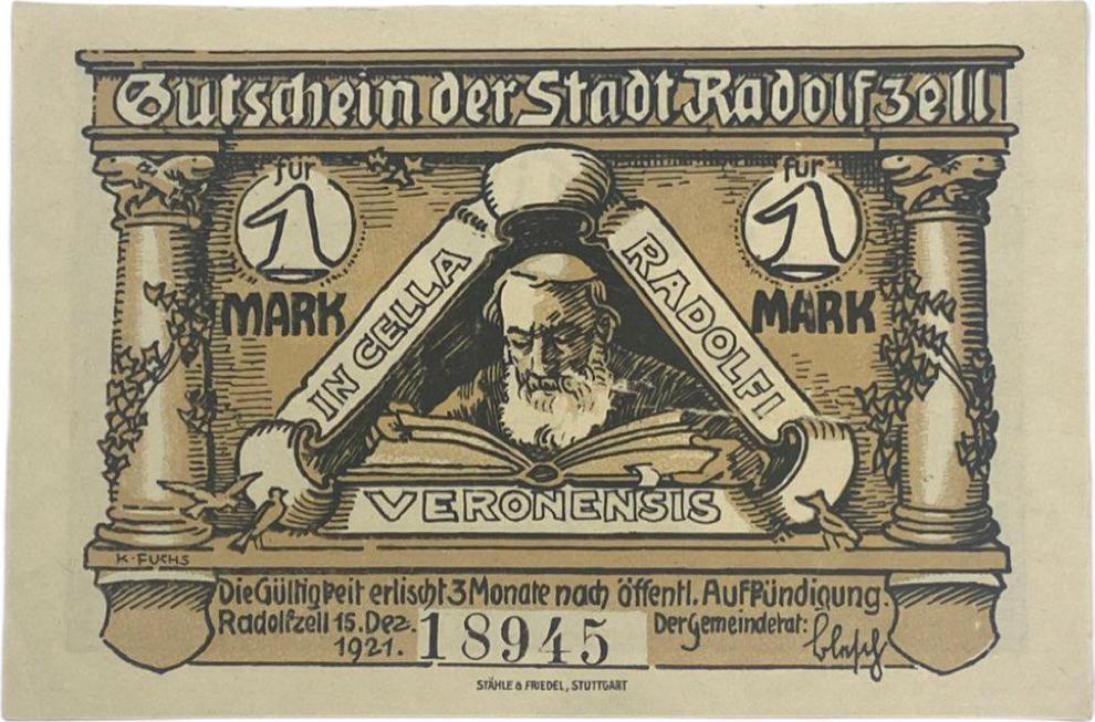 Deutschland Deutsches Reich 1 Mark 1921 Notgeld Notgeldschein