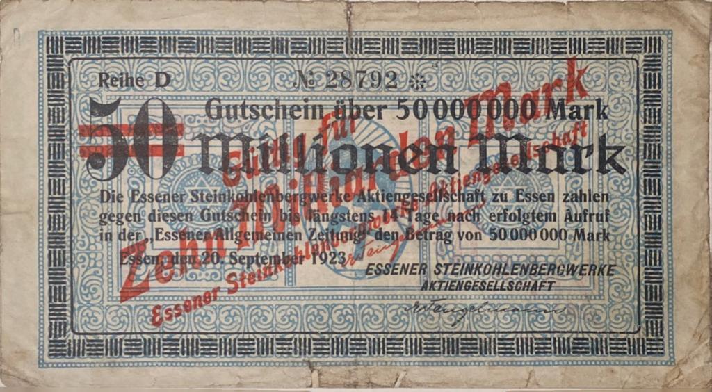 Deutschland Deutsches Reich Millionen Mark Notgeld