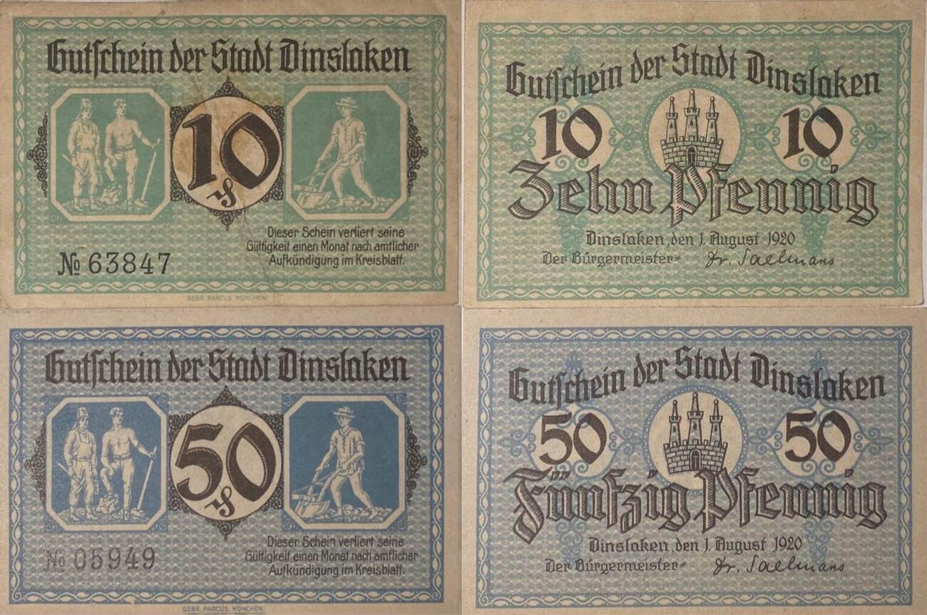 Deutschland Deutsches Reich Pfennig Notgeld Notgeldschein