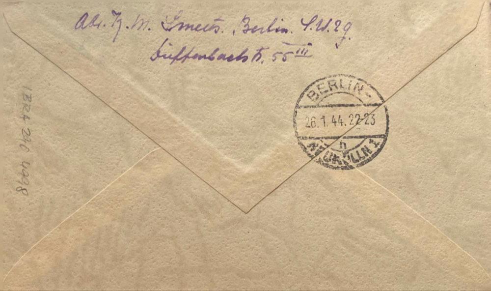 Deutschland Drittes Reich Briefumschlag Mit Briefmarke Stempel