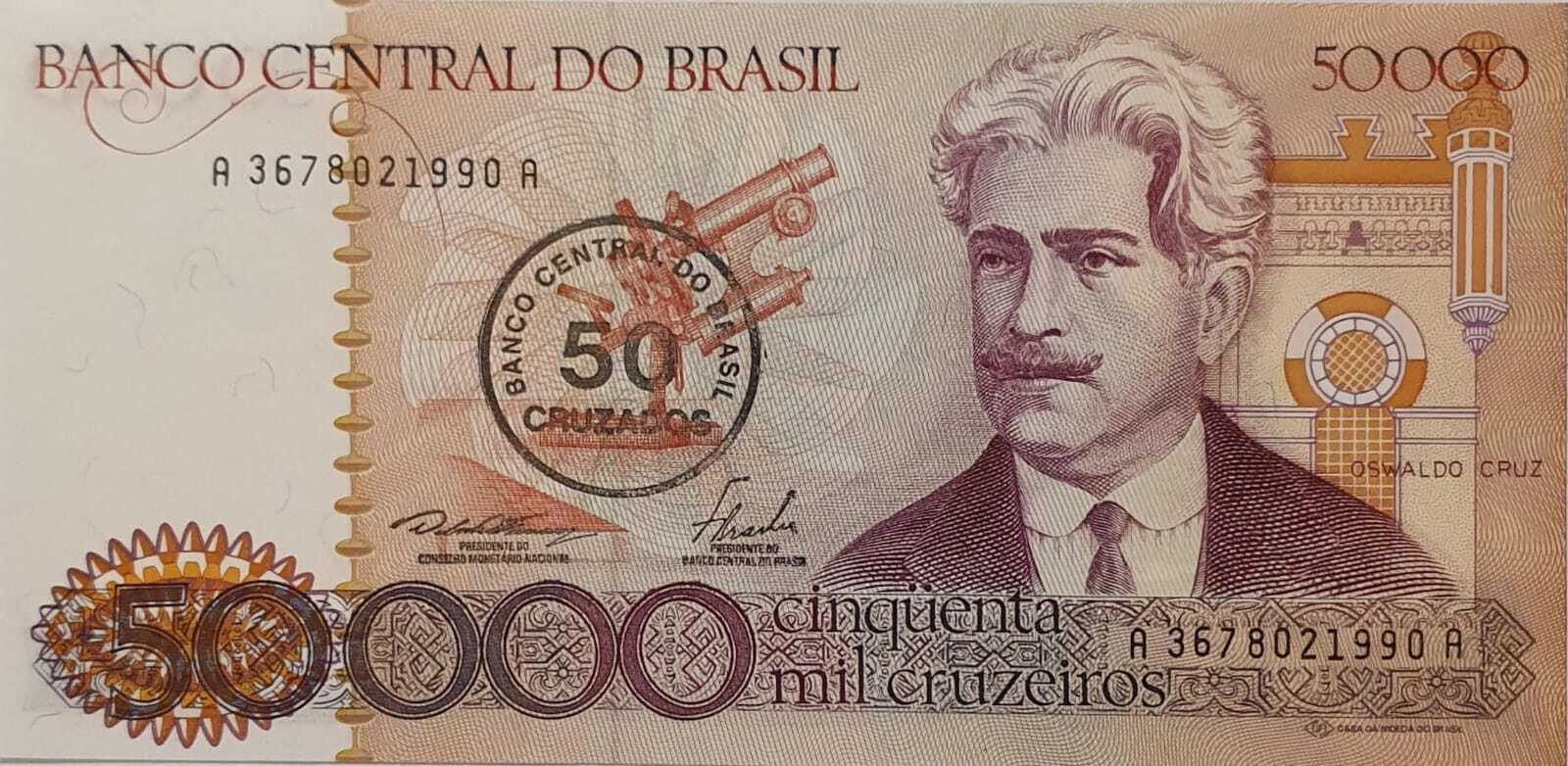 Brasilien 50 Cruzados 1986 Banknote I MA Shops