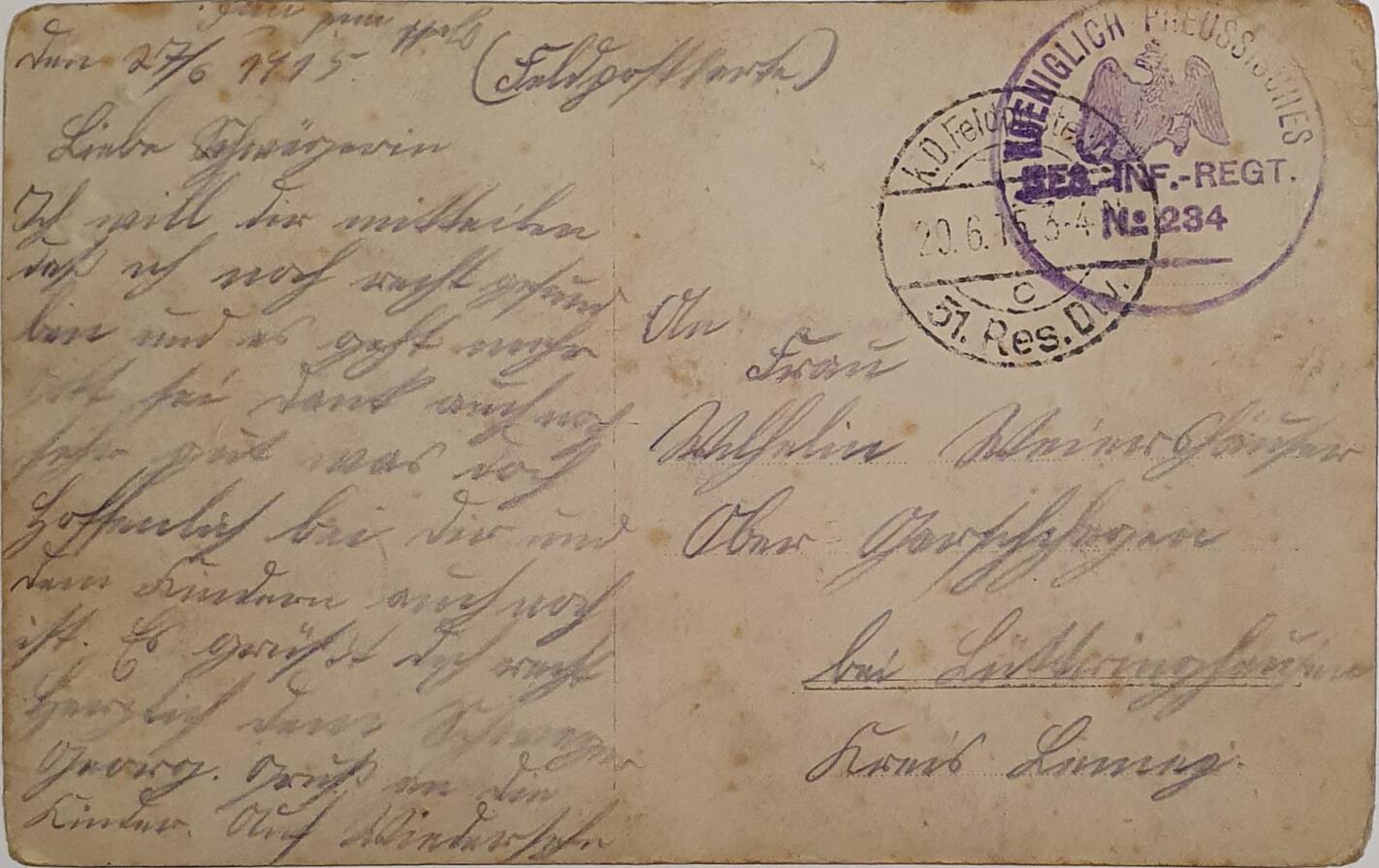 Deutschland Deutsches Reich AK Ansichtskarte Postkarte I WK Weltkrieg