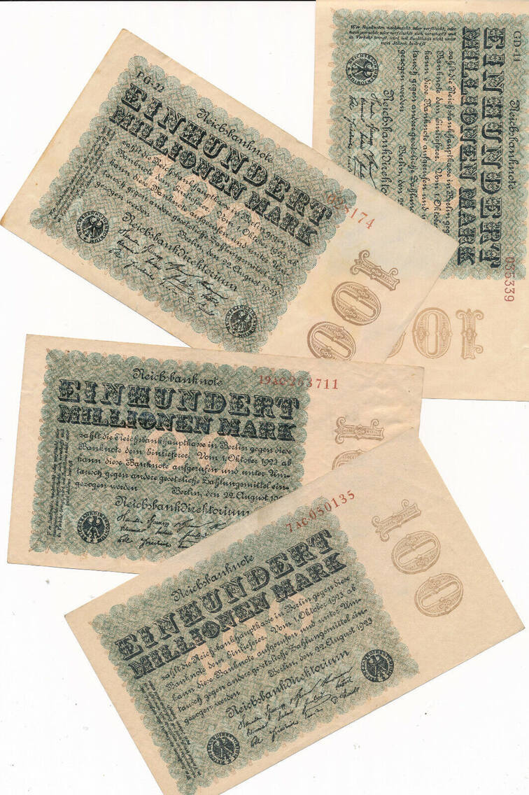 Millionen Mark Deutschland Reichsbanknoten Lot St Ck Ro