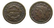 USA one cent USA 1 Cent 1845 ss kleine Randfehler