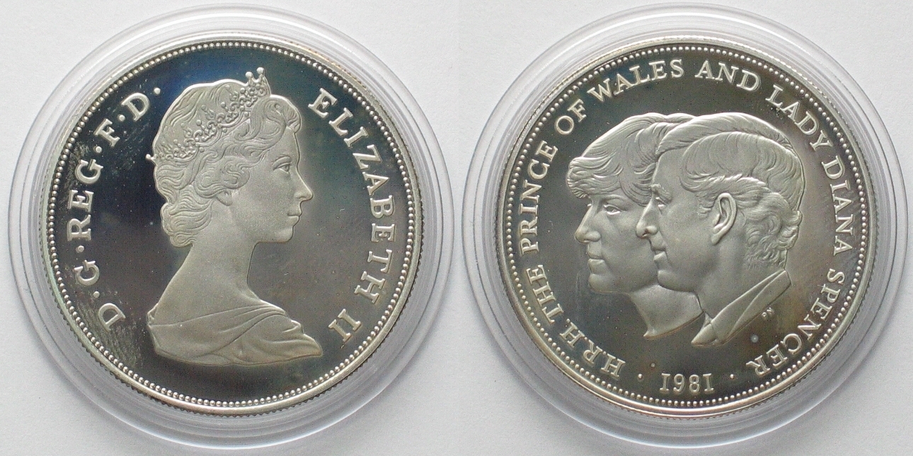 England Grossbritannien Crown Pence Charles Diana Silber Pp