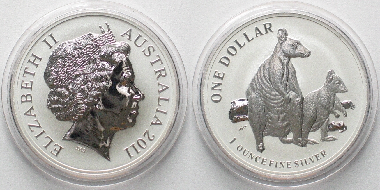 Australien Australian Kangaroo Dollar K Nguru Silber Unze Stgl