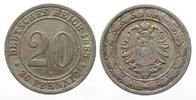 Deutschland - Kaiserreich Germany EMPIRE 20 Pfennig 1888 D Cu-Ni VF # 66076