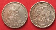 Vereinigte Staaten von Amerika US Seated Liberty Half Dollar 1875 silver VF # 83530