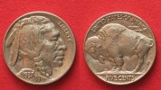 Vereinigte Staaten von Amerika US 1937 Buffalo Nickel 5 Cents aUNC!!! # 83567