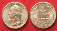 Vereinigte Staaten von Amerika US Washington Quarter 1/4 Dollar 1939 silver UNC!!! # 83568