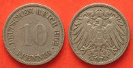 Deutschland - Kaiserreich Germany EMPIRE 10 Pfennig 1902 G Cu-Ni VF+ SCARCE!!! # 88989 Picture