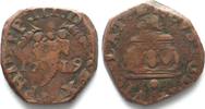 Italien - Neapel, Königreich NAPLES 4 Cavalli (1/2 Tornese) 1619 PHILIP III of SPAIN copper VF # 90117