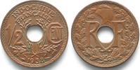 Franz. Indochina INDOCHINE FRANCAISE 1/2 Cent 1938 bronze qFDC # 90350