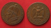 Frankreich SPOTTMEDAILLE - NAPOLEON III 80000 PRISONNIERS 1870 SEDAN Messing 25mm # 90573