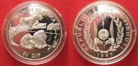 Dschibuti DJIBOUTI 50 Francs 1997 Löwen WWF Silber SELTEN! # 90630