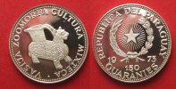 Paraguay PARAGUAY 150 Guaranies 1973 MIXTECA KULTUR SKULPTUR Silber RAR!!! # 90645