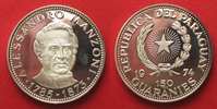 Paraguay PARAGUAY 150 Guaranies 1974 ALESSANDRO MANZONI Silber RAR!!!# 90649