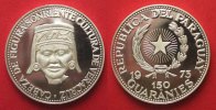 Paraguay PARAGUAY 150 Guaranies 1973 VERACRUZ KULTUR SKULPTUR Silber RAR!!! # 90654