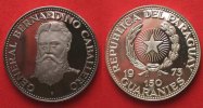 Paraguay PARAGUAY 150 Guaranies 1973 GENERAL BERNARDINO CABALLERO Silber RAR!!!# 90665