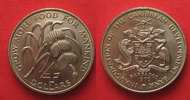 Barbados BARBADOS 4 Dollars 1970 F.A.O. Cu-Ni UNC # 90701