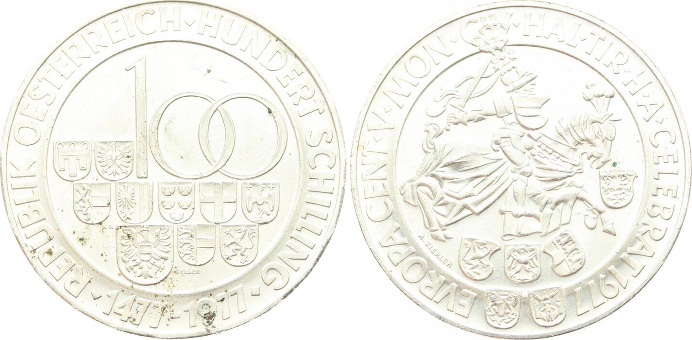 Österreich 100 Schilling 1977 Zweite Republik nach 1945 Winz Flecken