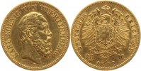 Württemberg 20 Mark Gold Karl 1864-1891.