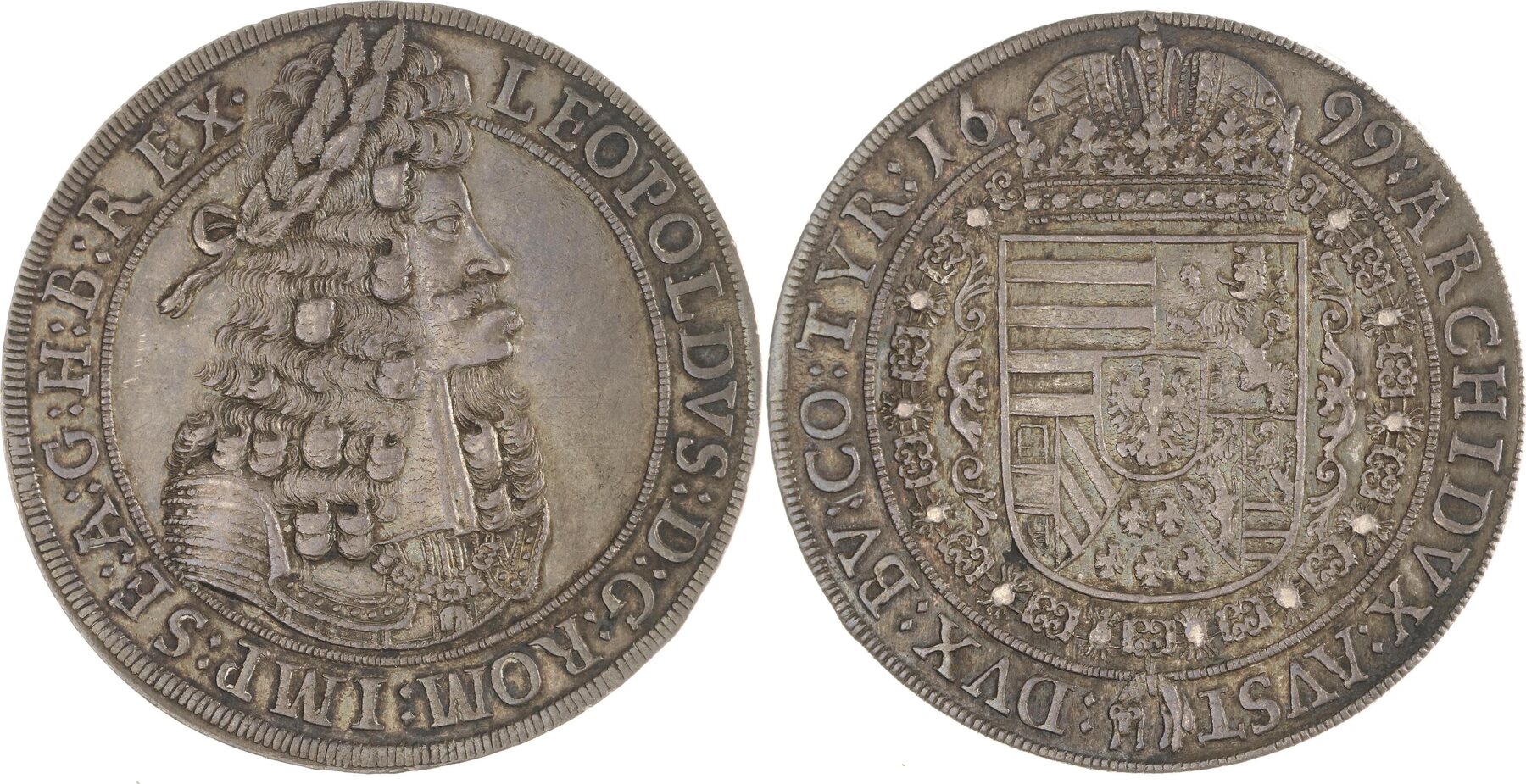 Römisch Deutsches Reich Taler 1699 Leopold I 1657 1705 Sehr schön