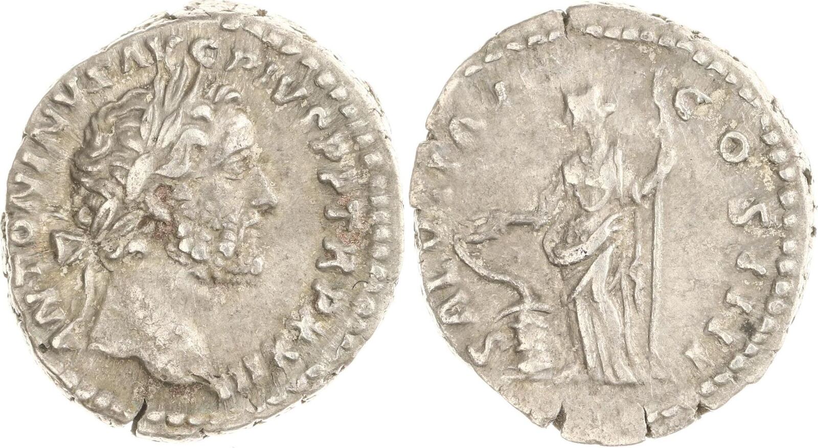 Kaiserzeit Denar 138 161 n Chr Antoninus Pius 138 161 Sehr schön