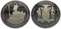 Jamaika 25 Dollars Elizabeth seit 1952.