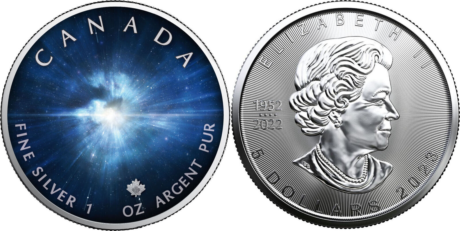 Kanada Dollar Silberm Nze Maple Leaf Das Universum Urknall