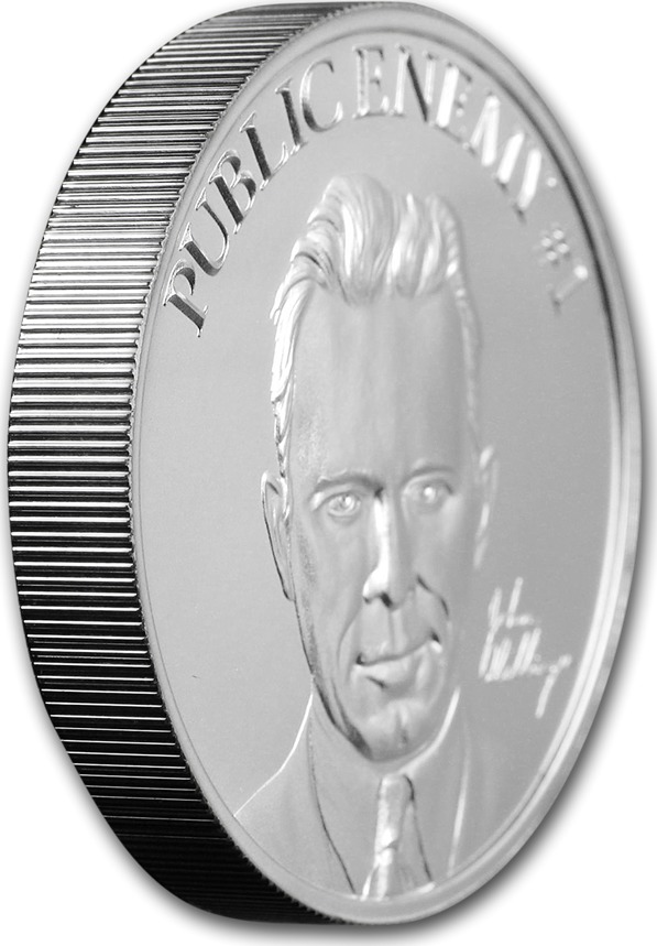 USA 2019 Public Enemy John Dillinger 2 Oz 999 Silber Silver Round High