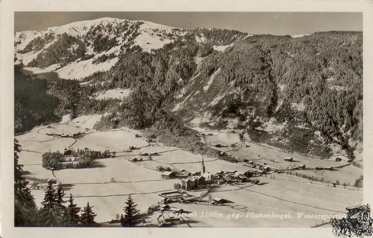 Österreich Postkarte Krimml 1100m geg Plattenkogel MA Shops