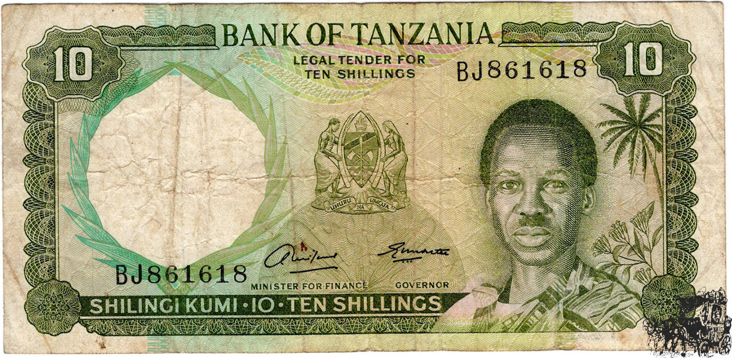 10 Shillings 1966 Tanzania schön MA Shops