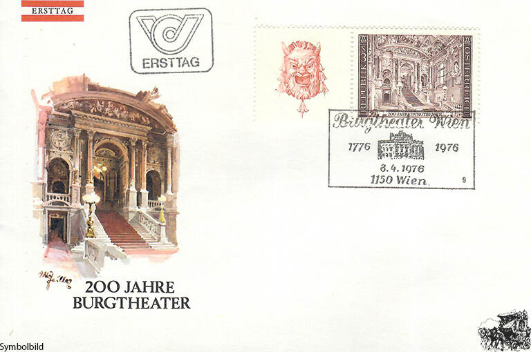 Österreich FDC 1976 3 S 200 Jahre Burgtheater MA Shops