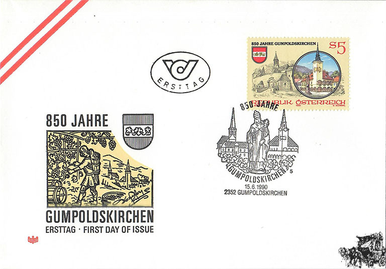 Sterreich Fdc S Jahre Gumpoldskirchen Ma Shops